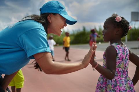 Voluntaria de UNICEF