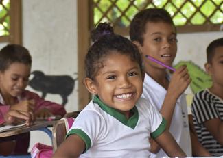 Niña sonriendo